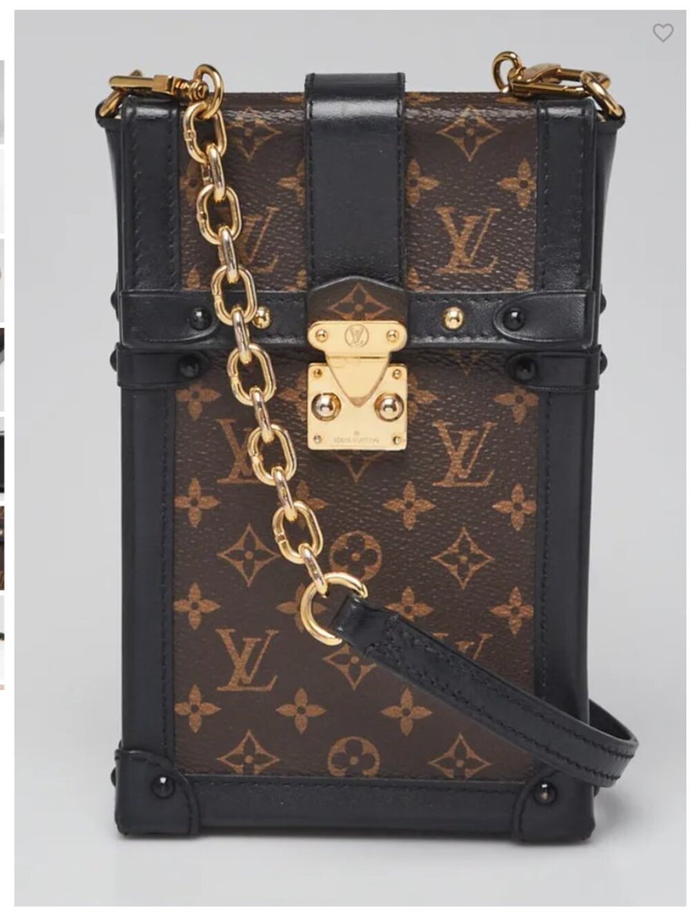 Louis Vuitton Monogram Canvas Vertical Trunk Pochette Bag NWT